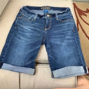 Bermuda jean shorts, two pairs, exactly the same